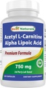 Acetyl Terbaik L- Carnitine dan Alpha Lipoic Acid 750 mg 120 Capsules