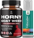 Bundle of Horny Goat Weed Extract Complex for Men and Women Enhanced Energy and Stamina and Black Maca Root Capsules for Men - Inrelicating Drive Mood & Energy Booster for Men
