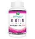 Best Earth Companals Biotin 10.000mcg - Ekstra Kekuatan Biotin Vitamin Suplemen untuk mendukung Pembangunan Rambut, Nails Kuat, Lash Mata Panjang dan Skin Sehat