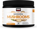 Force Factor Modern Mushroom Powder, Mushroom Suplemen untuk Mendukung Energi, Fokus, Ketahanan, & Diganggu dengan Cordyceps, Turkey Tail, Chaga, Reishi, Singa Mane, Shiitake, Tanpa Rasa, 30 Hamba