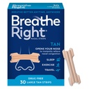 Breathe Right Nasal Strips, Extra Strength Tan Nose Strips, Drug-Free Nasal Congestion Relief for Better Breathing, Help Relieve Snoring, Caused by Colds & Allergies, Deviated Septum, 30ct
