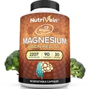 Nutrivein Premium Magtein Magnesium L- Threonate Suplement 2207 mg - 90 Caps (3 hari): Larangan Magnesium Tinggi untuk Otak, Tidur, Mood & Pemulihan