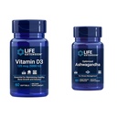 Ekstensi Hidup Vitamin D3 5000 IU, Ashwagandha - Stress Relief, Focus, Memory, Mood Dukung - Bundle Tambahan GMO Non-