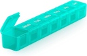 Sukuos Extra Weekly Pill Organizer, 7 Hari Kotak Pil Harian Arthritis, Kontainer Silkscreen Printed Medicine dengan Clear Lid for Vitamin, Fish Oils atau Suplemen (Cyan)