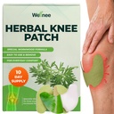 Wellnee Original Herbal Knee Patch - Wellknee Plaster for Knee Duck & Muscle Pain - Maximum Power for a Temporary Relief - Adhesive Heat Patches Made with Natural Herbs for Wellness (10 Pads)