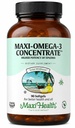Suplemen Maxi Health Omega 3 - Omega-3 Konsentrat Fish Oil - Sumber Potency Tinggi EPA / DHA Fatty Acids - Hati, Otak & Gabungan Kesehatan - Kosher Disertifikasi Wild Caught Fish - 90 Vegetarian Softgels