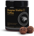 Olympian Vitaity Truffles 124; Natural Gut Health Dessert & Gut Detox Suplement + Sleting Dupport 14; Humic & Fulvic Acid Organic Pure Cacao & Date 124; Non GMO & Organic 124; Spartan Bee Bread Brand