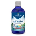 Nordic Cod Liver Oil, Strawberry - 8 oz - 1060 mg Total Omega-3 dengan EPA & DHA - Heart & Brain Health, Heally Immunity, Overall Wellness - Non-GMO - 48 Servings