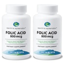 Bumi adalah Slendor Folic Acid 800 mcg Suplemen, Mendukung Kesehatan Jantung, Support Kesehatan Reproduktif Wanita, Tablets Lapisan Halus (800 mcg, 200 Tablet, Paket 2)