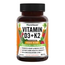 FarmHaven Vitamin D3 K2 Capsules - 5000 IU D3 dan 100 mcg K2 - Cholecalferol MK7 dengan Veggie Fruit Blend - Vitamin D K2 Suplemen Immune System & Heart Health - Vegetarian, Non-GMO, 90 Caps