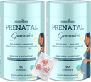 Prenatal Gummies Gula Bebas 180 Cacah - Organisasi Prenatal Vitamin Bagi Perempuan dengan Flodge, DHA & Progories - Besi Bebas Prenatal Vitamin Gummies untuk Imune & Digetives - 2 Botol
