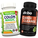 Colon Cleanse Candi Detox Formula - Natural Bowel Cleanser pil untuk Bloating Intestinal & AntiOvergrowth Cleansing untuk Women & Men - Daily Constilation Relief Supplement Gut Atomach Control