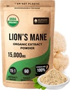 Numami Organic Lions Mane Mushroom Extract Powder 124; Ganda Ekstraksi untuk Potensi Tinggi 124; Mudah Dissolve dalam Daily Tea Coffee atau Smoothie ke Enhance Cognitive Fungsi