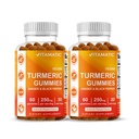 Vitamatic Turmeric Gummy dengan Ginger & Black Pepper Extract - 60 Vegan Gummies Setiap 124; 2 Pack (120 Gummids) 95% Curcuminoid - powerful Antioksidant & Inflammatory Dukungan