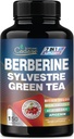 Cadane Berberine Extract - Suplemen Berberine dengan Sylvestre Gymnema, Green Tea & More - 150 Capsules for Immune System, Dukungan Kesehatan Gangguan