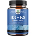 Vitamin D3 dengan K2 MK7 Supplemen - Vitamin D3 2000 IU Tablet dan K2 untuk Hamilune Dukungan Kesehatan Bone Heart Gabungan Dukung Bone Power dan Mood Boost - VIT Immune System - 60 Count