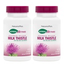 NaturresPlus Herbal Actives Milk Thistle, Extended Rilis - 30 Tablet, Paket 2 - Vegetarian, Gluten Free - 60 Total Servis