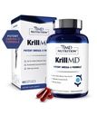 Tambahan 1MD Nultrition Krill Oil Omega 3 dengan Astaxanthin, EPA, DHA 124; 2X More Effective than Fish Oil 124; 60 Softgels