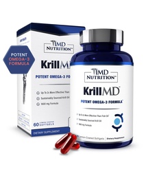 Tambahan 1MD Nultrition Krill Oil Omega 3 dengan Astaxanthin, EPA, DHA 124; 2X More Effective than Fish Oil 124; 60 Softgels