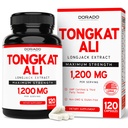 Tonkat Ali Untuk Pria (Longjack) Eurycoma Longifolia Extract 1200mg Per Serving, 120 Capsules - Longjack Tongkat Ali untuk Dukungan Kesehatan & Vitalitas Pria - Test Partai Ketiga, USA Dibuat & Non-GMO