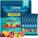 Electrolytes Powder Packet, 30 Sticks Hydration Packet Sugar Free, Electrolyte Drink Drink Mix Travel Electrolyte Packet for Rapid Hydration, 6 Flavors