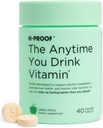 H-PROOF The Anytime You Drink Vitamin, Liver Health & Imunity Dukungan dengan Electrolytes, Milk Thistle, dan Vitamin B & C - 40 Chewable Tablet (20 Pelayan), Vegan, Green Apple