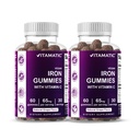 Vitamin Besi 65 mg Supplemen Perempuan & Pria - 60 Vegan Gummy Agung Vitamin Dengan Vitamin C (2)