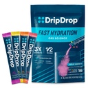 Paket Hidration DripDrop - Paket Keanehan Tebal - Lintas Servis Elektrolytes Minum Mix - Semangka, Berry, Lemon, Orange - Non- GMO, Gluten Bebas, Vegan - 16 Tongkat