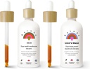 Rainbo Fan Favorit Bundle, 11: 11 Multi Mushroom Ekstrak + Lion 's Mane Mushroom Tincture, Dual Extract Harian Mushroom Tinctures for Comprehensive Immune Support, Vegan Cid Mushroom Suplemen