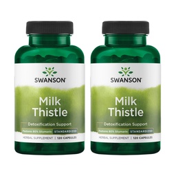 Swanson Milk Thistle (Standardized) - Herbal Liver Supplemen Dukungan w / 80% Silymarin