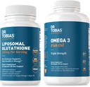 Dr. Tobias Omega 3 Fish Oil dan Lipomal Glutathione - Mendukung Fungsi Imunitas, Kesehatan Kulit, dan Absorpsi Non- GMO