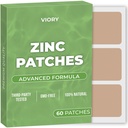 Zinc Patches (Kemasan 60) - 100% Patch Alami bagi Perempuan dan Pria - dengan Biotin - Dukungan Imune & Tubuh - Enhanced Formula