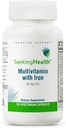 Seeking Health Multivitamin with Iron, 45 mg Cheleted Iron, Active B Vitamin Plus L-5-MTHF, Pasokan Sistem Ammune Sehat dan Produksi Energi, Vegetarian Capsules (120 kapsul) *