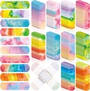 Lounswier 120 Pcs Kids Bandang Buk Tie Dye Pastel Kembang Berwarna untuk Kid Cute Waterproal Adhesive Tap Breather Care for Child Baby Toddler Cut Scrapes Burns, 10 Style (Tie Dye)