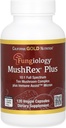 California Gold Nutrition Fungiology, MushRex Plus, Full- Spectrum Ten Mushroom Complex dengan Agaricus, Chaga, Cordyceps, dan Lion 's Mane, 120 Plantcaps