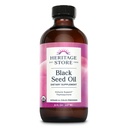 HERITAGE STORE Black Seed Oil, Organik, Dingin Menekan Nigella Sativa Suplemen dengan Thymoquinone, Omega 3 6 6 9, Antioksidant, kekebalan, Kolesterol, Digestic, Heart & Join Health Support *, Vegan, 8oz