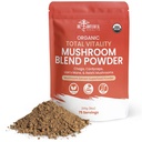 Mane, Mane, dan Chaga Mushroom Extract Complex, Mushroom Blend Pounder for Imune Boost & Brain Add to Coffee, Tea or Water