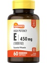 Sungdance High Potency Vitamin E 144; 450mg (1000 IU) 12.4; 60 Softgels 124; EstivenVitamin Suplemen Non-GMO dan Gluten Free Formula