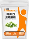 Basopa Extract Powder BulkSuplements.com - Basopa Monnieri Suplemen, Herbal Suplemen - Vegan & Gluten Bebas, 500mg per Serving, 1kg (2.2 Ibs) (Paket 1)