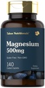 Tahoe Nutritionals Magnesium 124; 500mg 124; 140 Caplets berlapis 124; Non- GMO dan Gluten Free Suplemen
