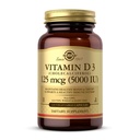 Solgar Vitamin D3 (Cholecalferol) 125 mcg (5000 IU), 120 CAPSUL - membantu mempertahankan Bones & Teeth - Imune System Dukungan - Nun-GMO, Gluten Free, Dairy Free, Kosher - 120 Servis