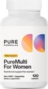 PureFormulas PureMulti for Women - Comprehensive Multivitamin for Women dengan Estile Nutrients dan Herbal Women Daily Multivitamin for Nuttravation Dupport Non- GMO - 120 Capsules