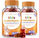 NutraChamps 120 Gummy Vitamin for Kids (Pack of 2), Sugar Free Kids Vitamin Gummy Multivitamin, Vegan & Non-GMO, Strawberry, Passionfruit, Peach & Cherry