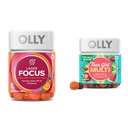 OLLY Laser Focus Gummy 36 Count dan Teen Girl Multi 70 Count Berry Melon
