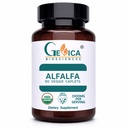 Alfalfa Supplement – USDA Organic, 1500 mg per Serving, Medicago Sativa Whole Herb, No Extract, NPOP & BioAgriCert Certified, 90 Vegan Caplets
