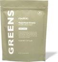 Rookie Wellness Greens + Superfoods - Greens Superfood Powder Made with Whole Food Sourced Ingredictions Contains Vitamin, Propines, Antioksidants, and Baobab Fiber (30 Servings, Crisp Apple)