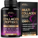 Multi Collagen Peptides - Types Hidrolyzed I, II, III, V & X