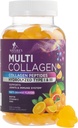 Collagen Peptides Gummies with 2500 mcg Biotin - Hydrolyzed Protein Type I & III Multi Collagen Suplement with Vitamin C & Zinc - Dukung untuk Rambut, Skin, Nails, Tasty Orange Flavor - 120 Gummies