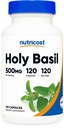 Nutricost Holy Basil Capsules 500mg, 120 Vegetarian Capsules - Gluten Free, Non- GMO