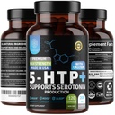 N1N Premium 5- HTP 200mg Plus Calcium, Dibuat dari Ekstrak Benih Alvaronia, Non GMO dan Gluten Bebas, 120 Caps
